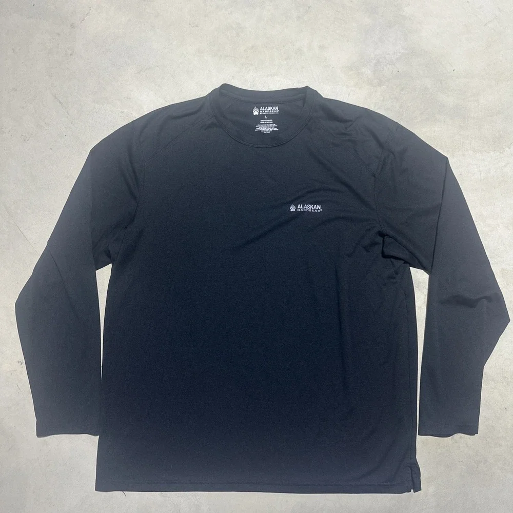 Alaskan Hardgear Black Long Sleeve Athletic Top Men's Size Large Performance
